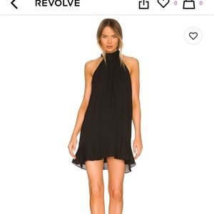 Rufflehem turtleneck dress. Halter style.